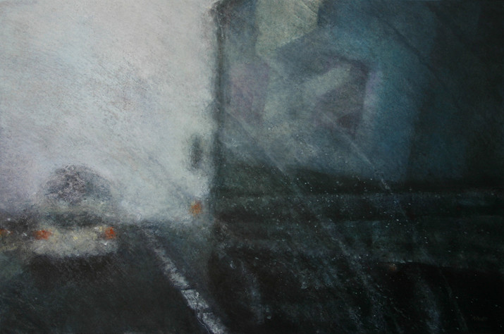 RN10, camion - acrylique sur bois - 40x61 cm - 2010 - M.Pavlïn