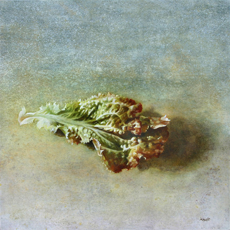 Feuille de chêne - acrylique sur bois - 45x45 cm - 2007 - M.Pavlïn