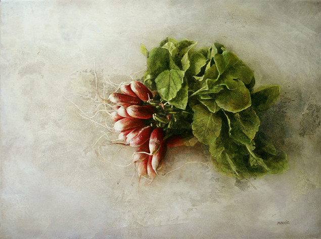 Radis - acrylique sur bois - 30x50 cm - 2007 - M.Pavlïn