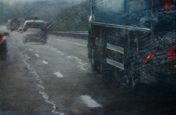 A7, camion - acrylique sur bois - 40x61 cm - 2013 - M.Pavlïn