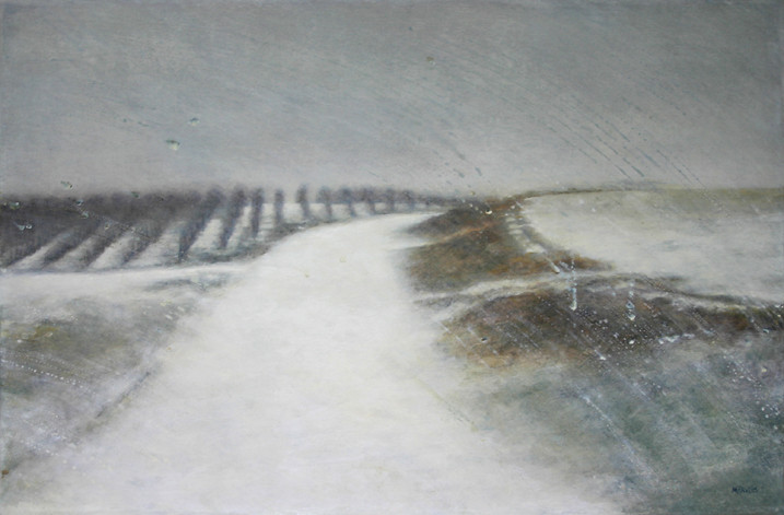 Neige - acrylique sur bois - 40x61 cm - 2010 - M.Pavlïn