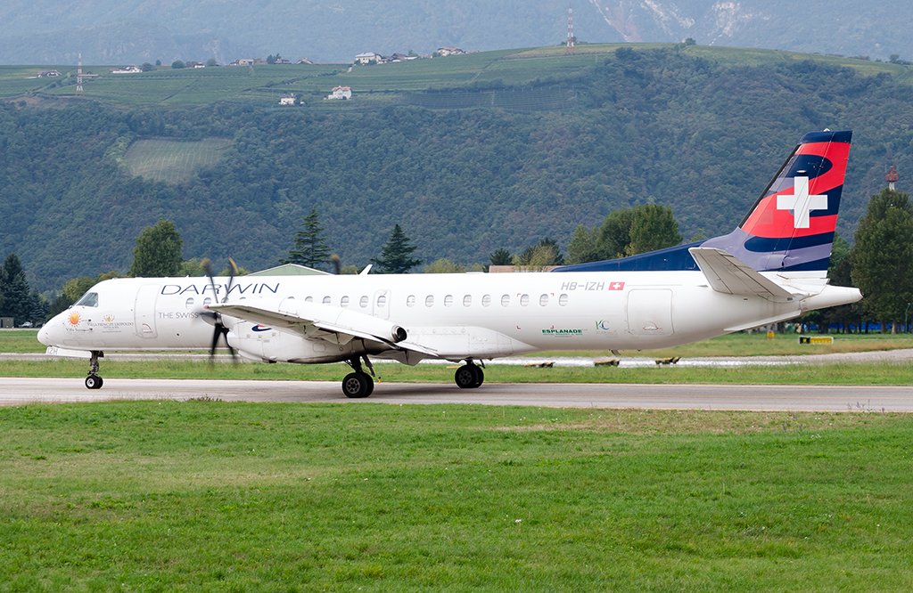 HB-IZH Saab 2000 2000-011 Darwin Airline @ Aeroporto di Bolzano © Piti Spotter Club Verona