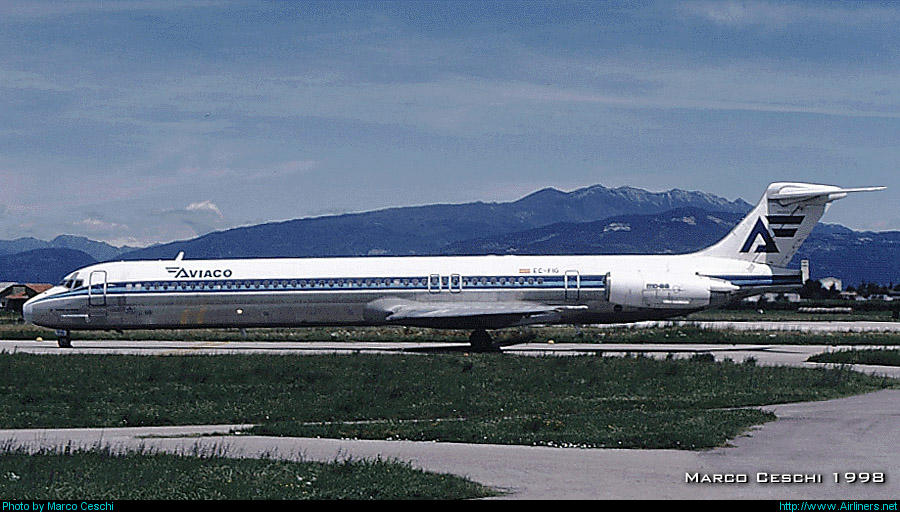 EC-FIG  MD-88  53195/1929  Aviaco - Aviación y Comercio  @ Aeroporto di Verona © Piti Spotter Club Verona