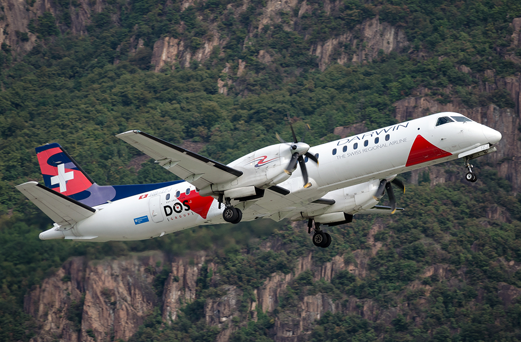 HB-IZJ Saab 2000 2000-015 Darwin Airline @ Aeroporto di Bolzano © Piti Spotter Club Verona