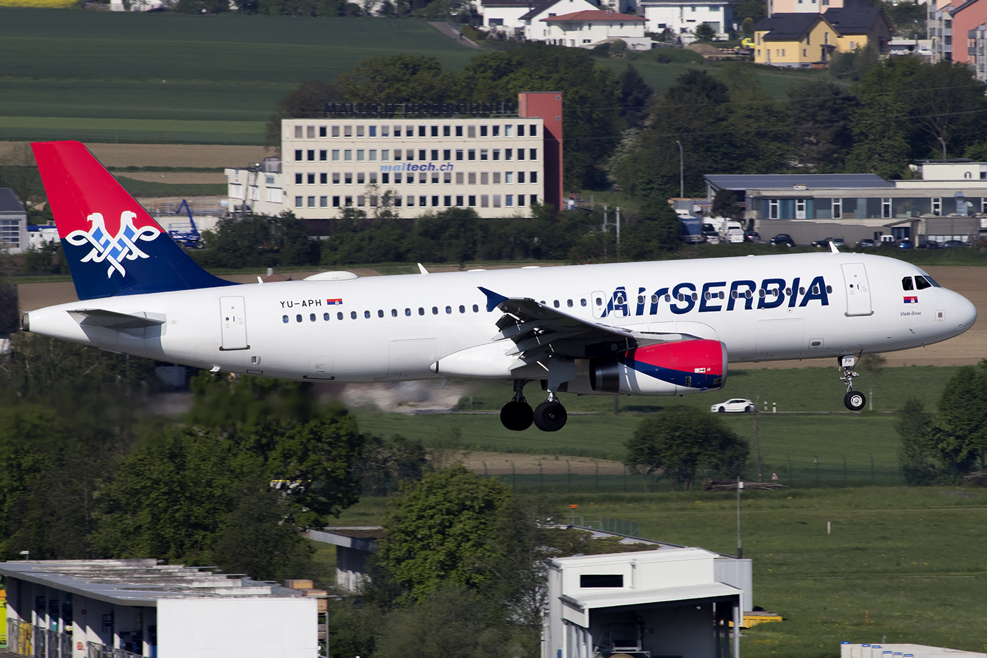 YU-APH A320-232 2645 Air Serbia @ Zurich Airport 05.2016 © Piti Spotter Club Verona