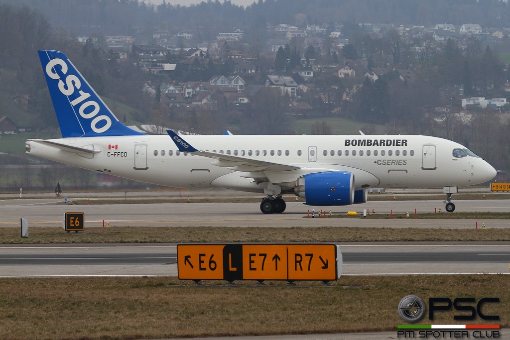 C-FFCO CS100 50006 Bombardier Inc. @ Zurich Airport 14.03.2016 © Piti Spotter Club Verona