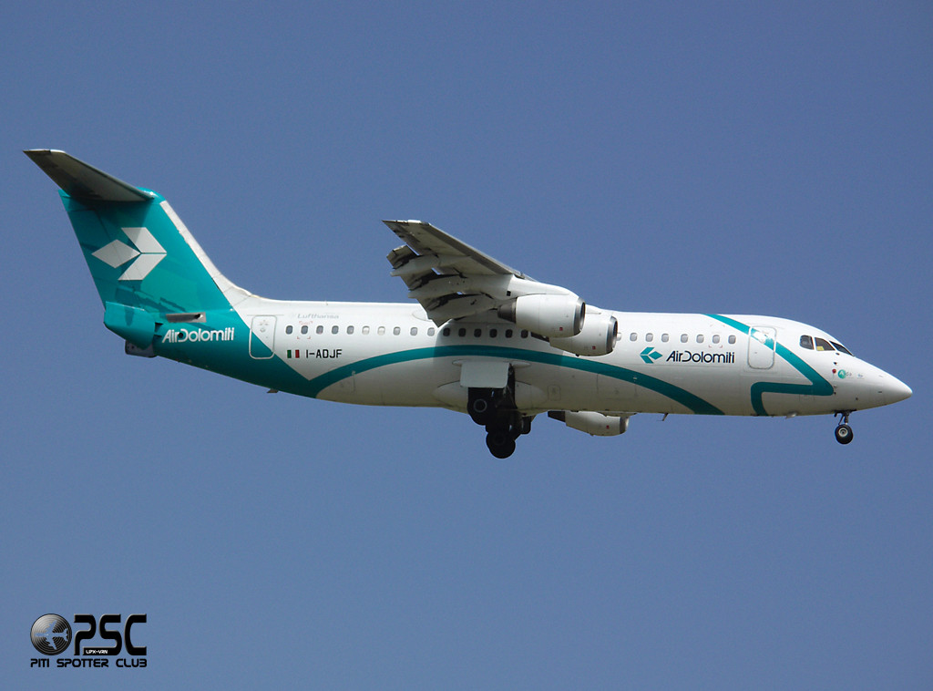 I-ADJF BAe 146-300 193 E3193 ALF502R-5 Air Dolomiti 1991 © Archivio Piti Spotter Club Verona