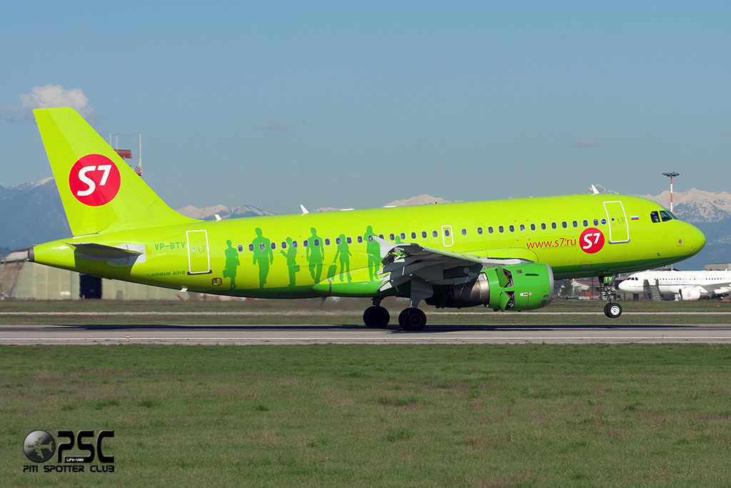 VP-BTV A319-114 1078 S7 Airlines