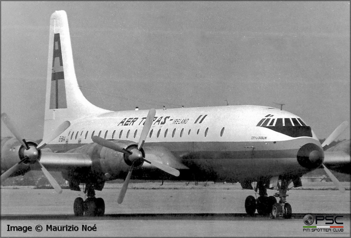 EI-BAA Bristol 175 Britannia 307F 12921  Bristol Proteus City of Dublin Aer Turas 1958 © collezione Maurizio Noè p.g.c. - Piti Spotter Club Verona