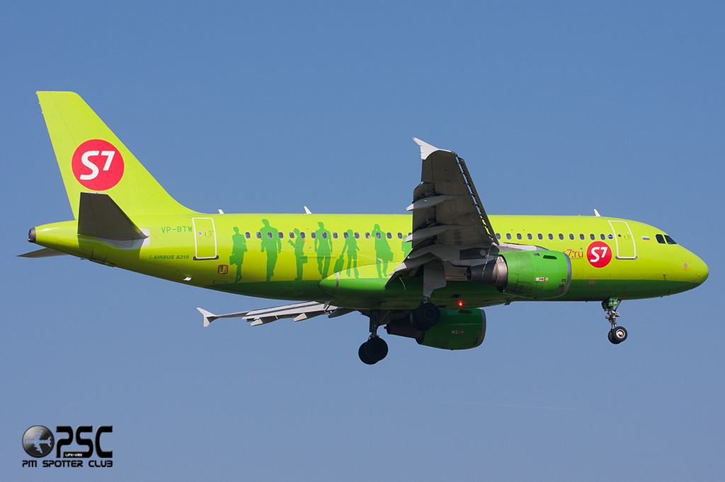 VP-BTW A319-114 1090 S7 Airlines