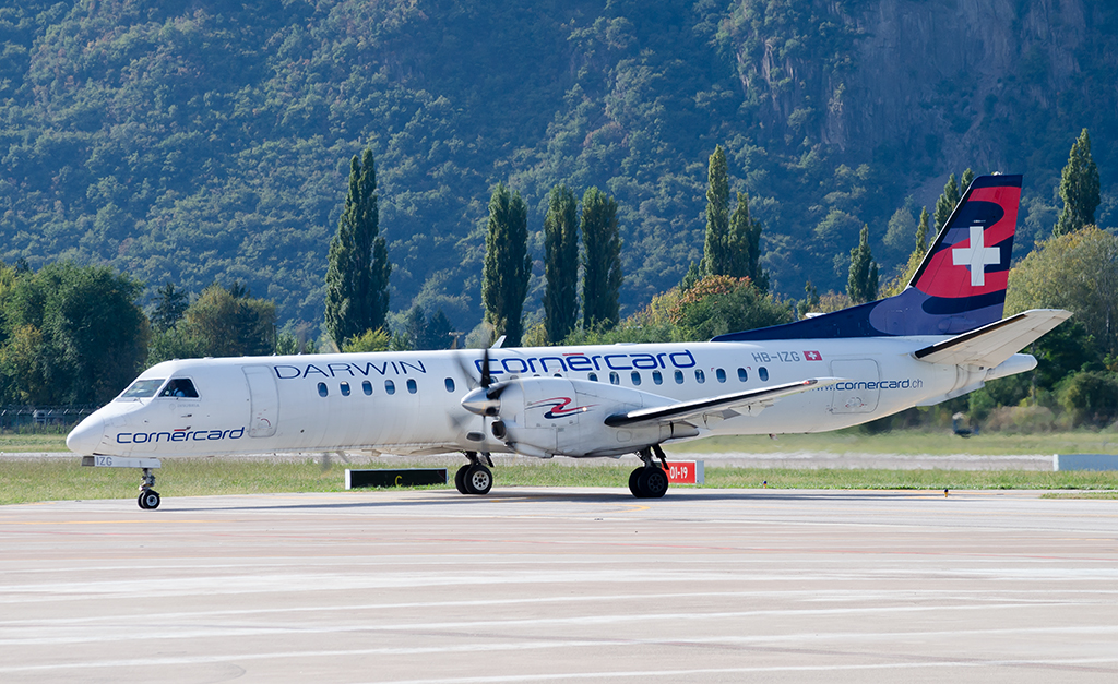 HB-IZG Saab 2000 2000-010 Darwin Airline @ Aeroporto di Bolzano © Piti Spotter Club Verona