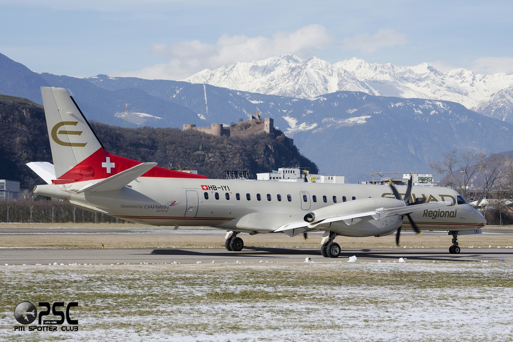 HB-IYI Saab 2000 2000-016 Darwin Airline @ Aeroporto di Bolzano © Piti Spotter Club Verona