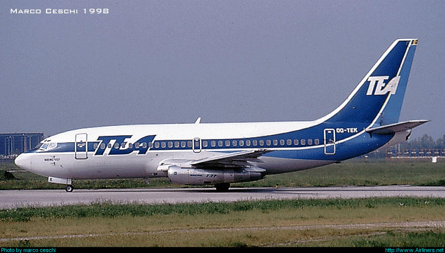 OO-TEK  B737-2Q9  21719/551  TEA - Trans European Airways  @ Aeroporto di Verona © Piti Spotter Club Verona 
