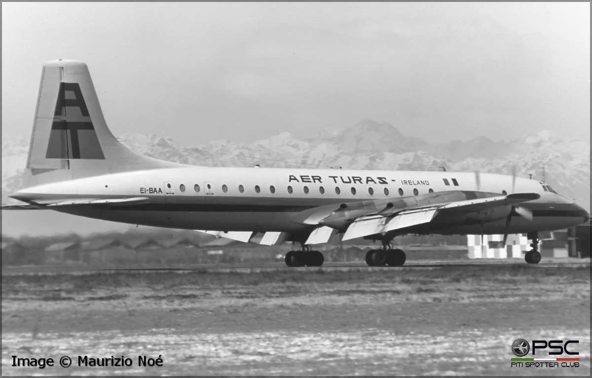 EI-BAA Bristol 175 Britannia 307F 12921  Bristol Proteus City of Dublin Aer Turas 1958 © collezione Maurizio Noè p.g.c. - Piti Spotter Club Verona
