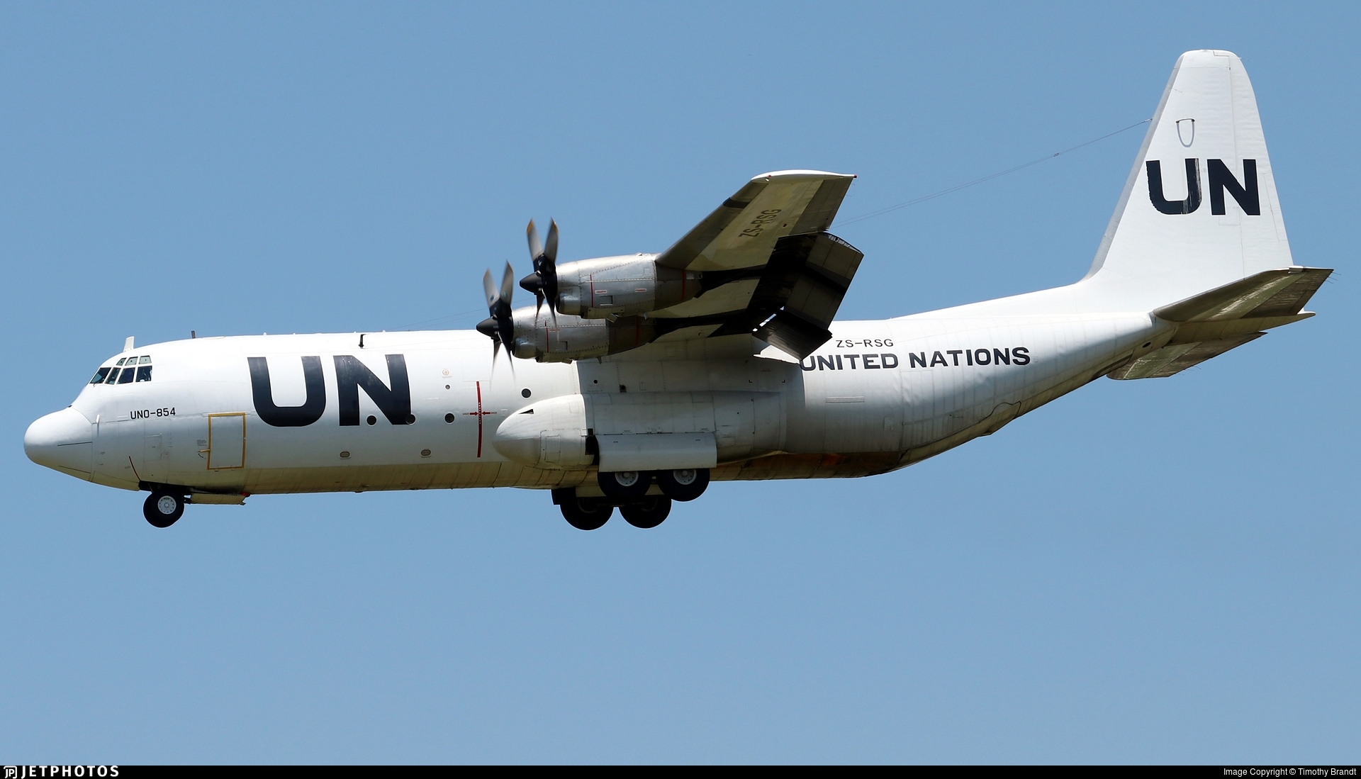 ZS-RSG Lockheed L-100-30 Hercules 4565 T56-A-15 Safair 1974 © photo credit: Timothy Brandt