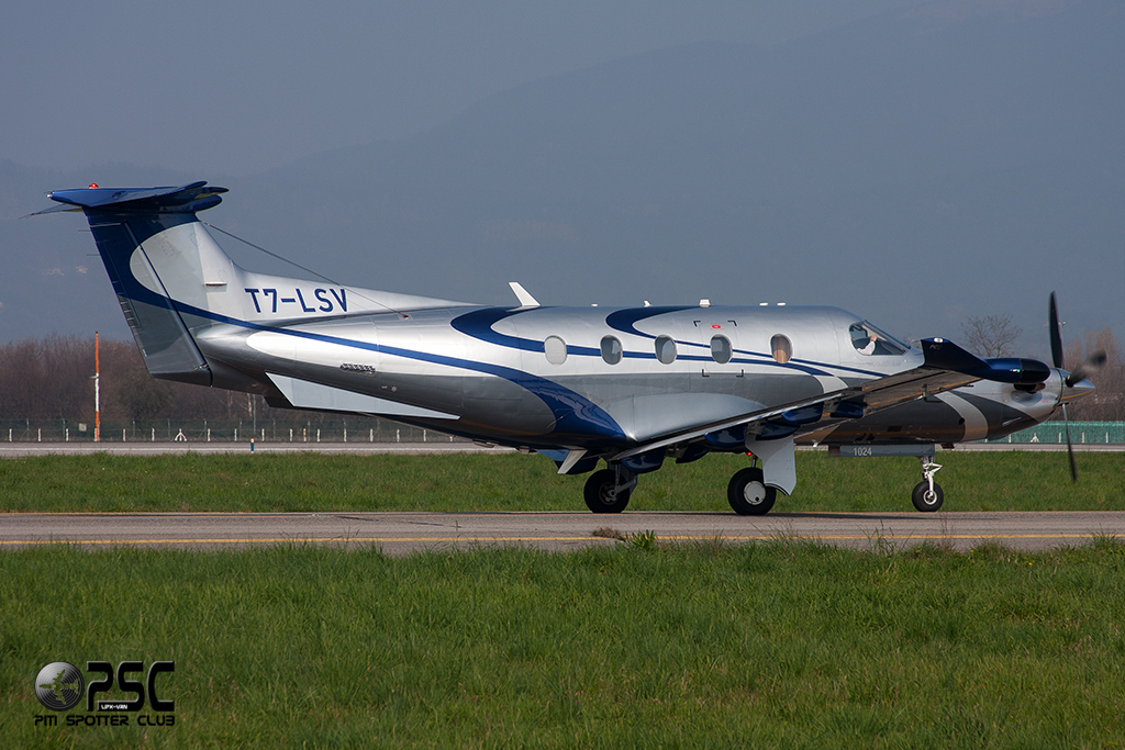 T7-LSV PC-12/47E 1024 @ Milano Linate Airport 08.03.2014 © Piti Spotter Club Verona