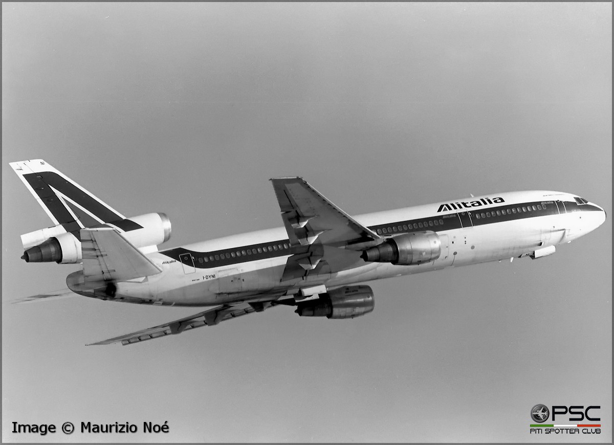 I-DYNI Douglas DC-10-30 47863 94 CF6-50C2  Alitalia  1973  © collezione Maurizio Noè p.g.c. - Piti Spotter Club Verona