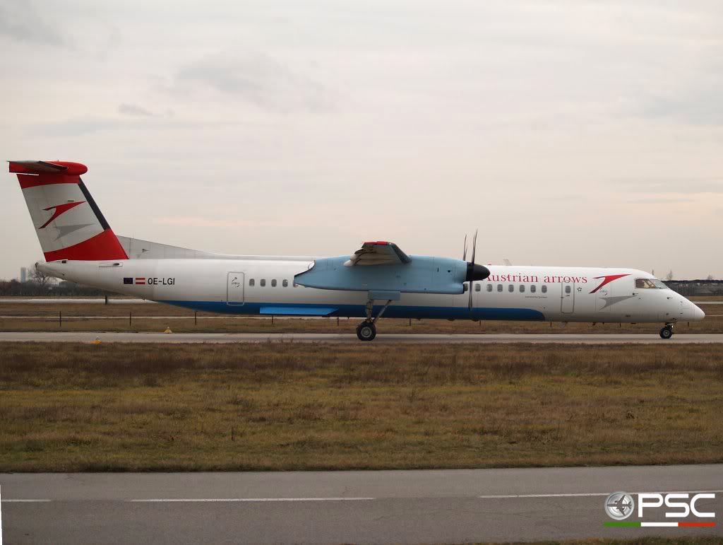 OE-LGI DHC-8-402 4100 Austrian Arrows @ Aeroporto di Verona 12.01.2008  © Piti Spotter Club Verona