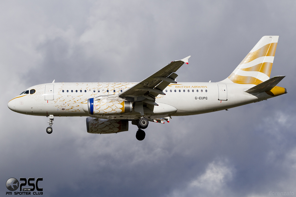 G-EUPG A319-131 1222 British Airways @ London Heathrow Airport 07.02.2014 © Piti Spotter Club Verona