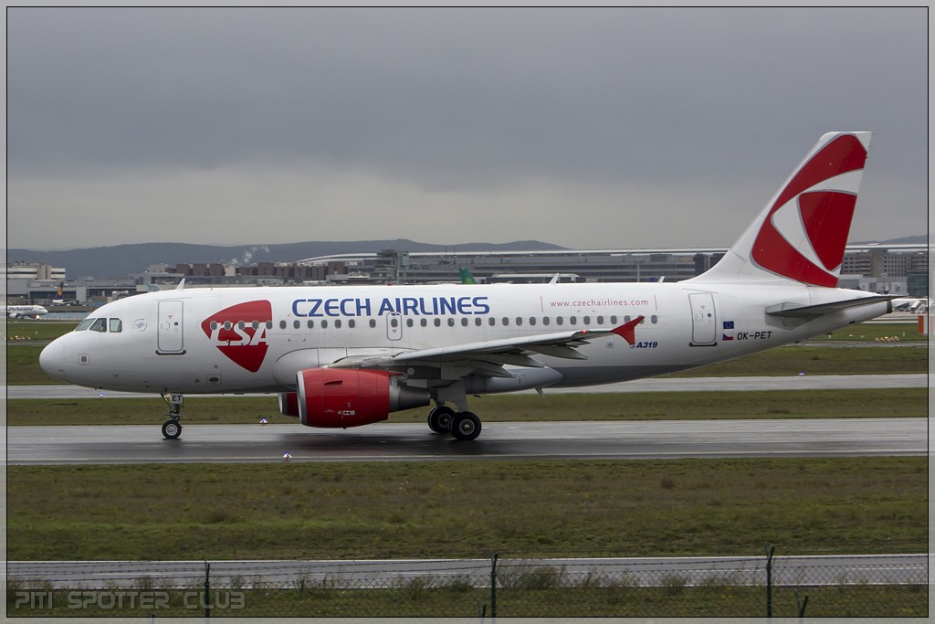 OK-PET A319-112 4258 CSA Czech Airlines @ Frankfurt Airport 22.10.2014 © Piti Spotter Club Verona
