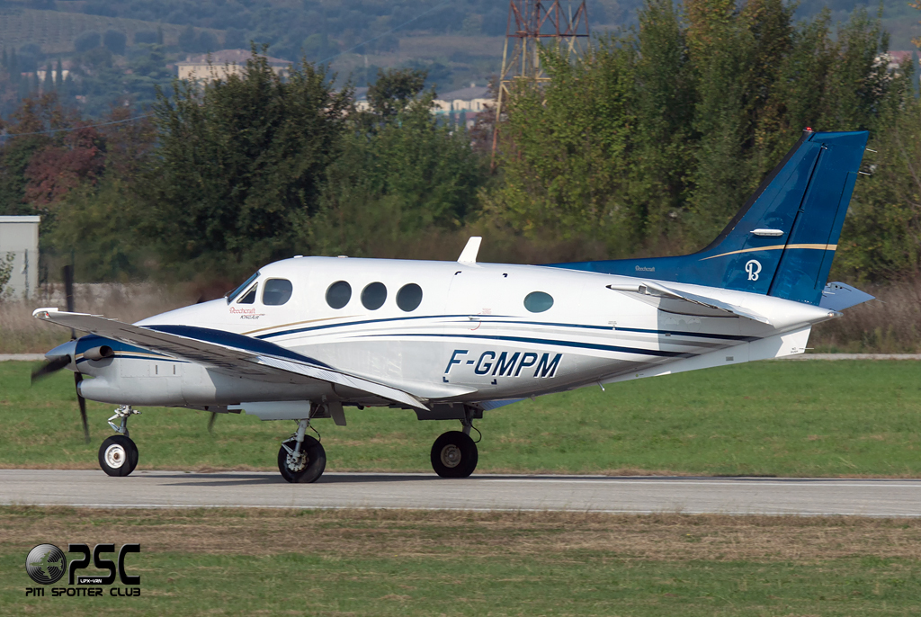 F-GMPM Beech Aircraft Corp C90A King Air BE9L LJ-1303 @ Aeroporto Verona Boscomantico © Piti Spotter Club Verona