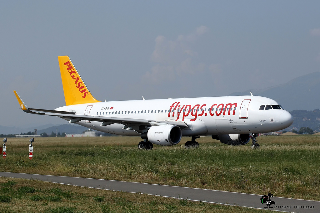 TC-DCI A320-216 6666 Pegasus Airlines @ Bergamo Airport 13.09.2016 © Piti Spotter Club Verona