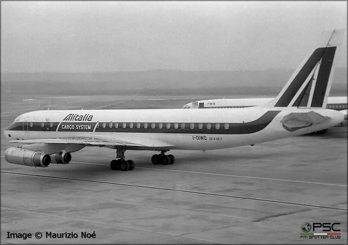 I-DIWQ Douglas DC-8-62CF-H 45961 361 JT3D-3B s3  Alitalia 1968 © collezione Maurizio Noè p.g.c. - Piti Spotter Club Verona 