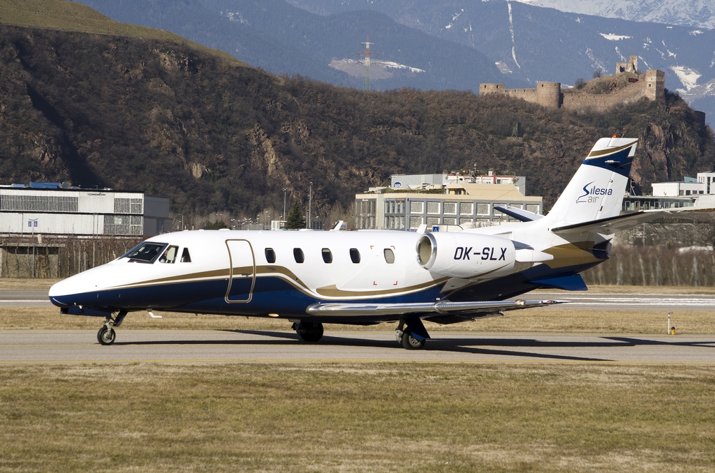 OK-SLX Ce560XL 560-5243 Silesia Air @ Aeroporto di Bolzano © Piti Spotter Club Verona