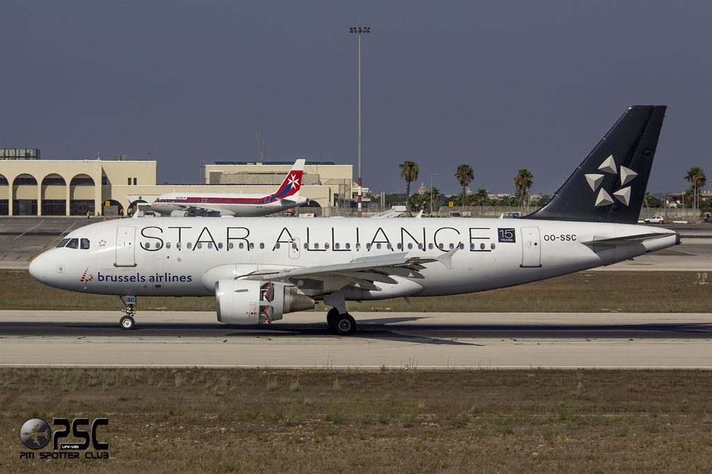 OO-SSC A319-112 1086 Brussels Airlines @ Malta Airport 09.2014 © Piti Spotter Club Verona