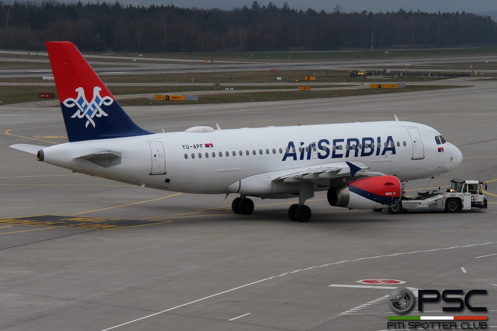YU-APF A319-132 3317 Air Serbia @ Zurich Airport 14.03.2016 © Piti Spotter Club Verona