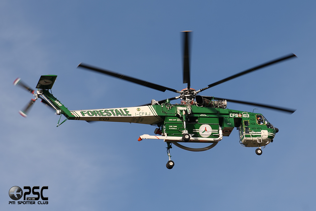 I-CFAJ CFS - Corpo Forestale dello Stato Sikorsky S-64F Skycrane @ Aeroporto di Verona © Piti Spotter Club Verona