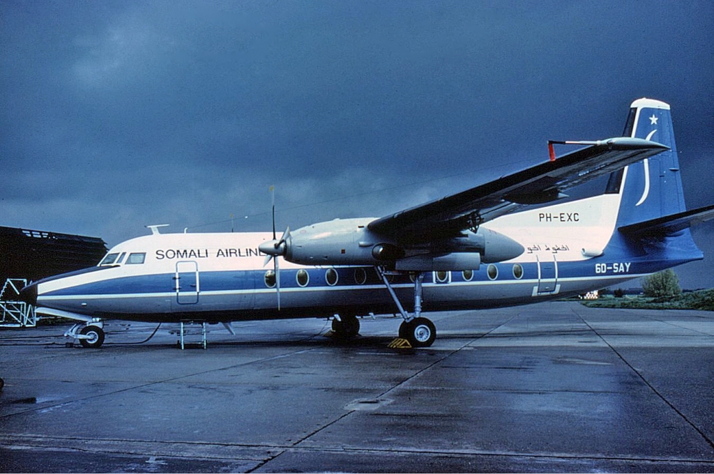 6O-SAY Fokker F27-600RF Friendship 10557  Dart RDa7  Somali Airlines 1977 © Wikimedia