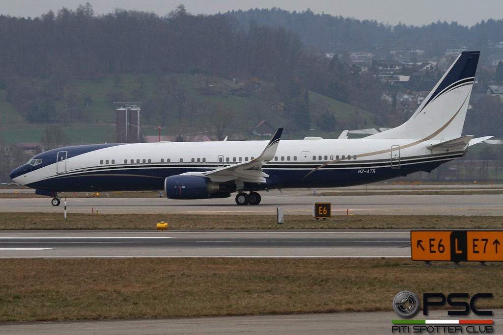 HZ-ATR B737-9FGER (BBJ3) 39317/3219 Al-Atheer Aviation @ Zurich Airport 14.03.2016 © Piti Spotter Club Verona