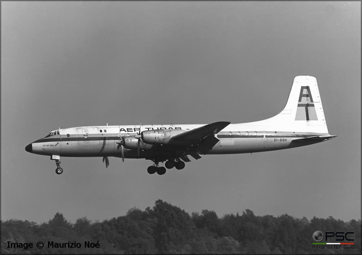 EI-BBH Bristol 175 Britannia 253C 13436  Bristol Proteus  Aer Turas 1959 © collezione Maurizio Noè p.g.c. - Piti Spotter Club Verona 