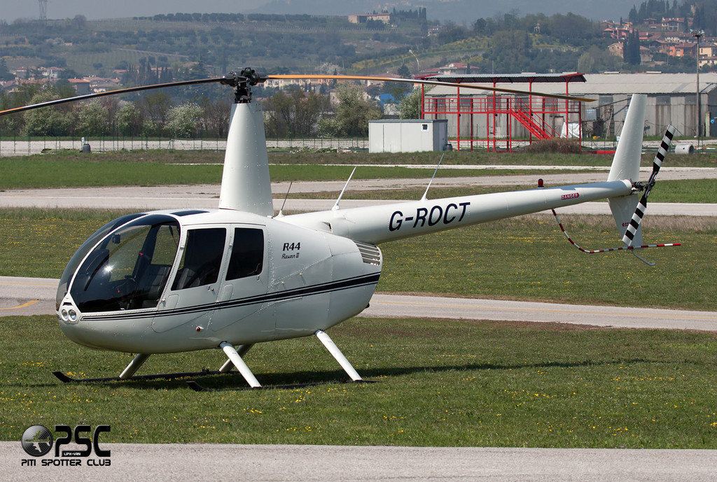 G-ROCT Robinson Helicopter Co R44 Raven II R44 11854 Colin Russell Turton @ Aeroporto Verona Boscomantico © Piti Spotter Club Verona