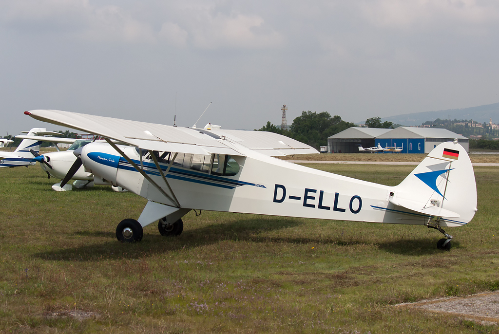 D-ELLO Piper PA-18 PA18 @ Aeroporto Verona Boscomantico © Piti Spotter Club Verona