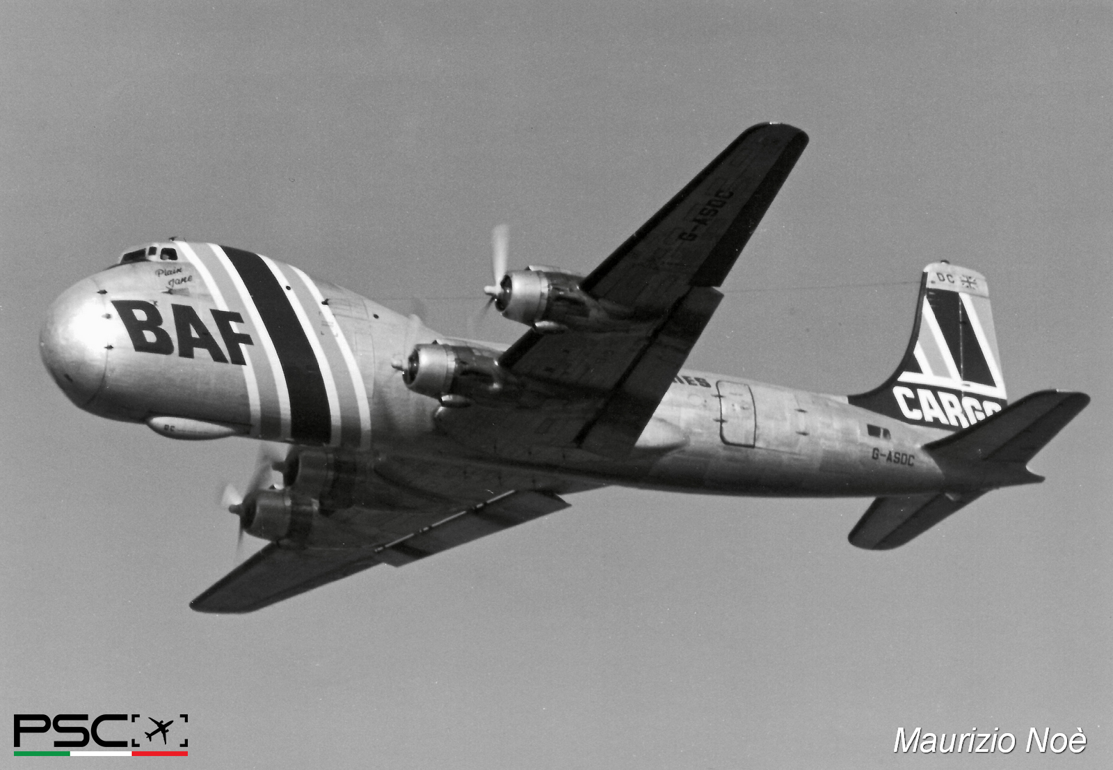 G-ASDC Aviation Traders ATL-98 Carvair 10273  R-2000-7M2 British Air Ferries  1943 © collezione Maurizio Noè p.g.c. - Piti Spotter Club Verona