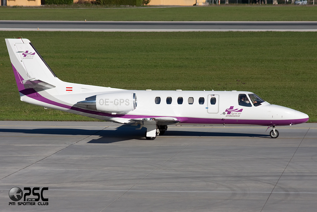 OE-GPS Ce550 Bravo 550-0837 Tyrol Air Ambulance @ Innsbruck Airport 26.10.2013 © Piti Spotter Club Verona