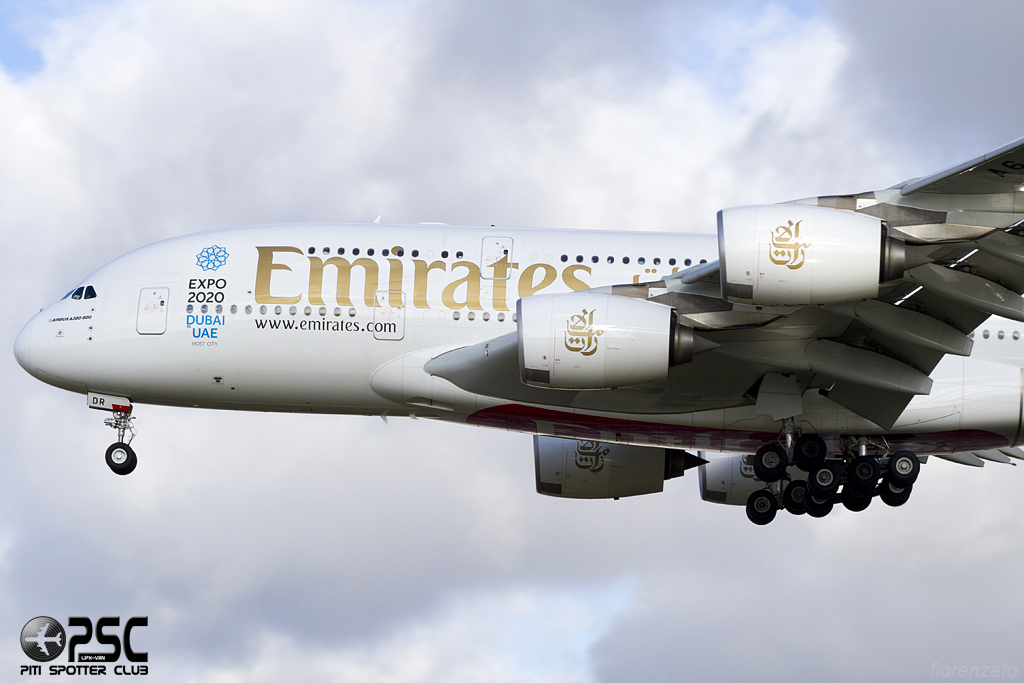 A6-EDR A380-861 83 Emirates @ London Heathrow Airport 07.02.2014 © Piti Spotter Club Verona