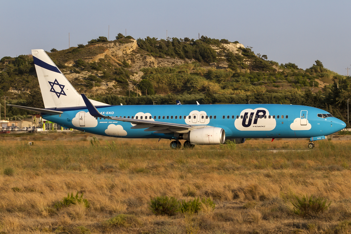 4X-EKO B737-86Q 30287/1308 UP @ Rhodes Airport 06.07.2015 © Piti Spotter Club Verona