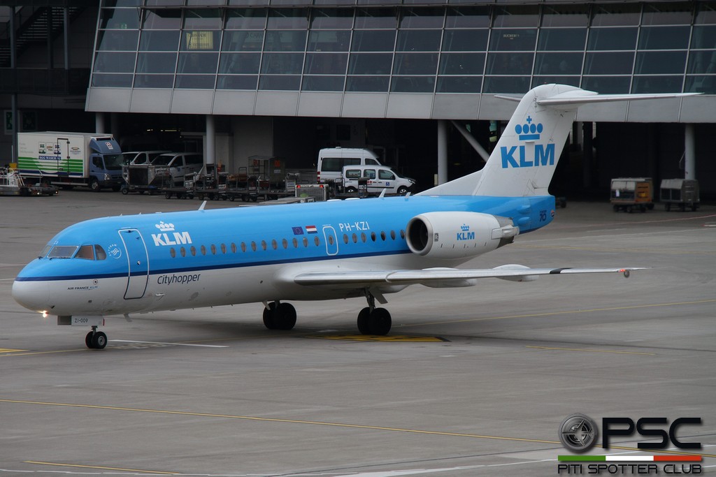 PH-KZI Fokker 70 11579 KLM Cityhopper @ Zurich Airport - 14.03.2016  © Piti Spotter Club Verona