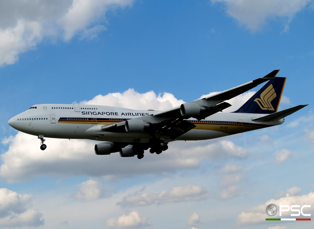 9V-SPI B747-412 28022/1082 Singapore Airlines @ London Heathrow Airport 15.04.2008 © Piti Spotter Club Verona