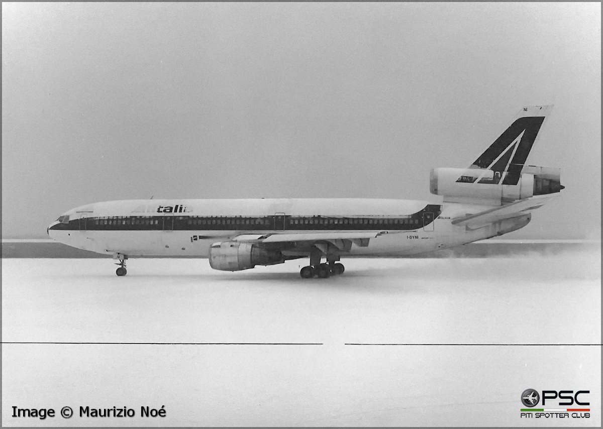 I-DYNI Douglas DC-10-30 47863 94 CF6-50C2  Alitalia  1973  © collezione Maurizio Noè p.g.c. - Piti Spotter Club Verona
