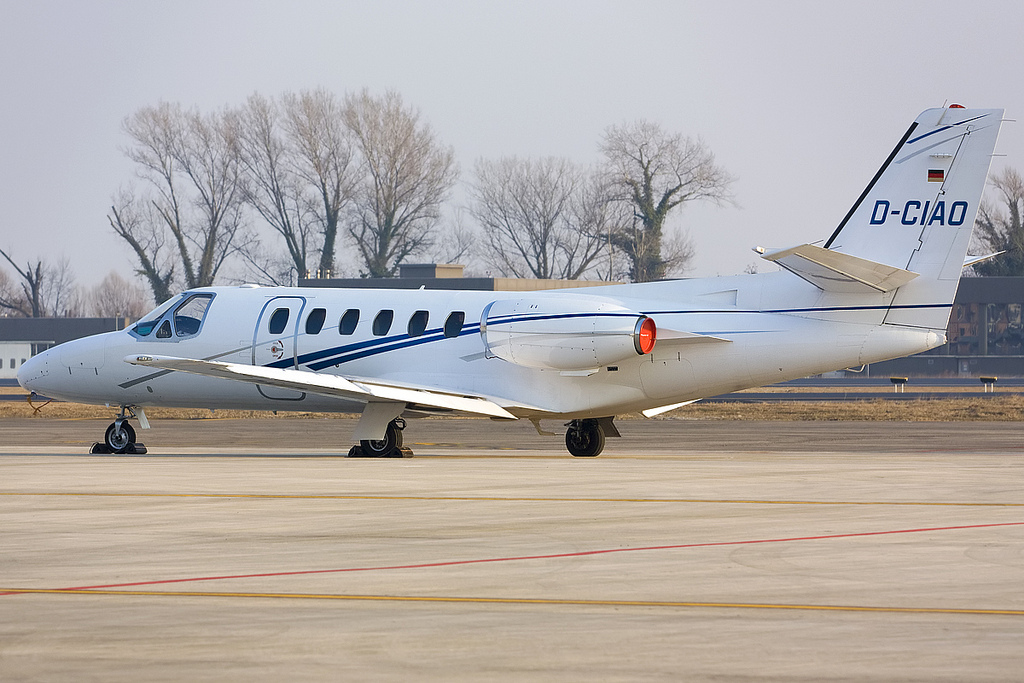 D-CIAO Ce550 550-0255/283 ACH Hamburg Flug @ Treviso Airport 14.02.2012 © Piti Spotter Club Verona