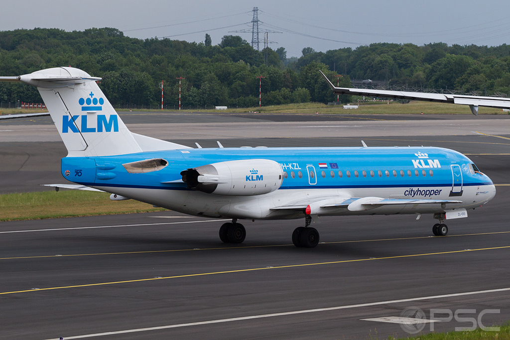 PH-KZL Fokker 70 11536 KLM Cityhopper @ Dusseldorf Airport 05.2011  © Piti Spotter Club Verona
