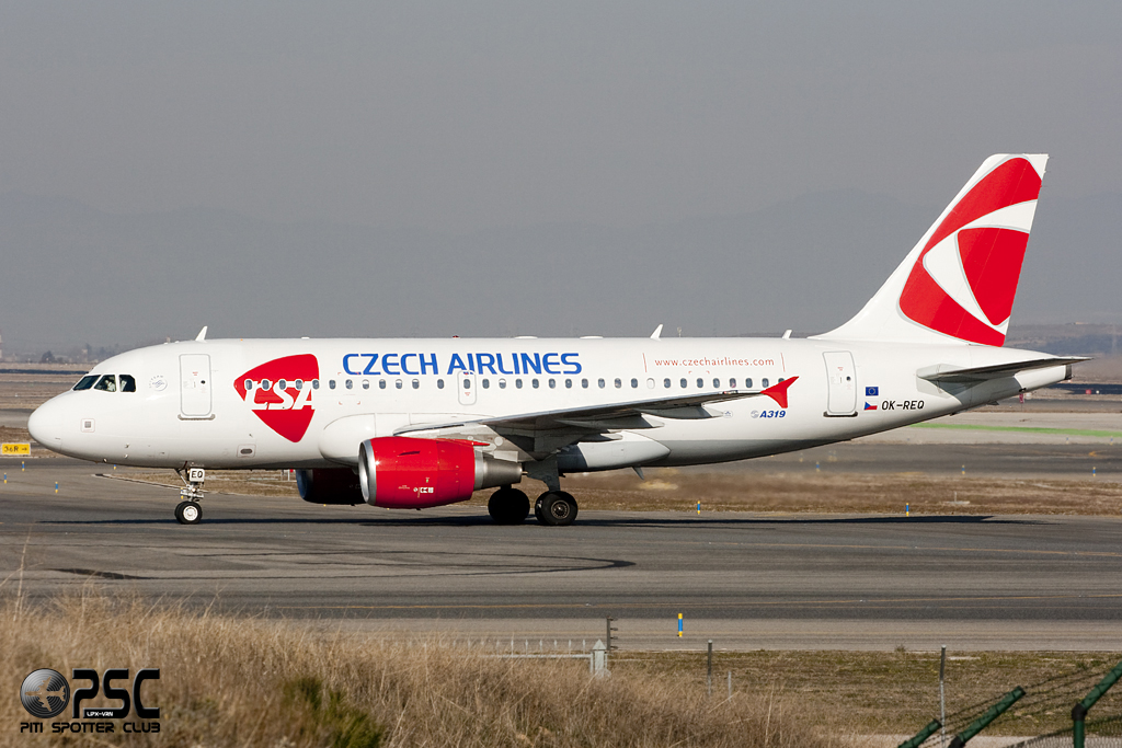 OK-REQ A319-112 4713 CSA Czech Airlines @ Madrid Airport 01.2012 © Piti Spotter Club Verona
