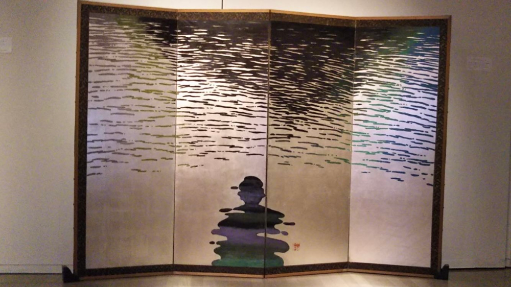 屏風絵 - 山中伸一 画家 陶芸家 奈良でアトリエ・ログ主宰