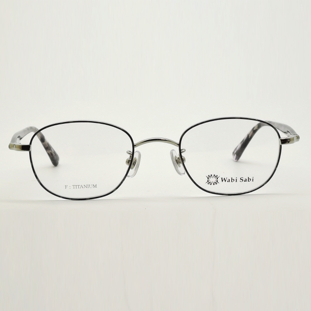日本製メガネフレーム、わびさび15124の銀艶色