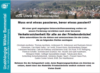 Ein Guter Tag Fur Die Uwb Und Alle Verkehrsteilnehmer Friedensbrucke Bekommt Grosse Schwester Unabhangige Wahler Bammental Uwb