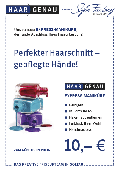 Express-Maniküre bei Haargenau